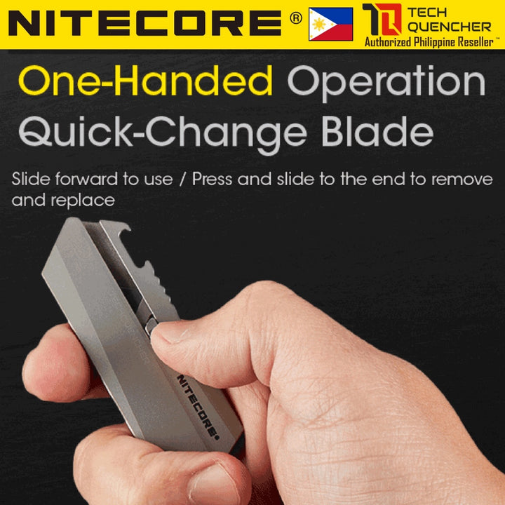 Nitecore NTK09 Titanium Utility Tool - Lightweight 49grams - Premium EDC Keychain - Replaceable Tip