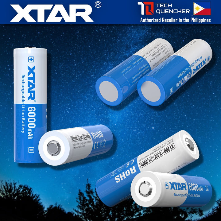XTAR 21700 6000mAh Protected Battery - 3.6v Rechargeable - Lithium-Ion - 10A Max Discharge Current