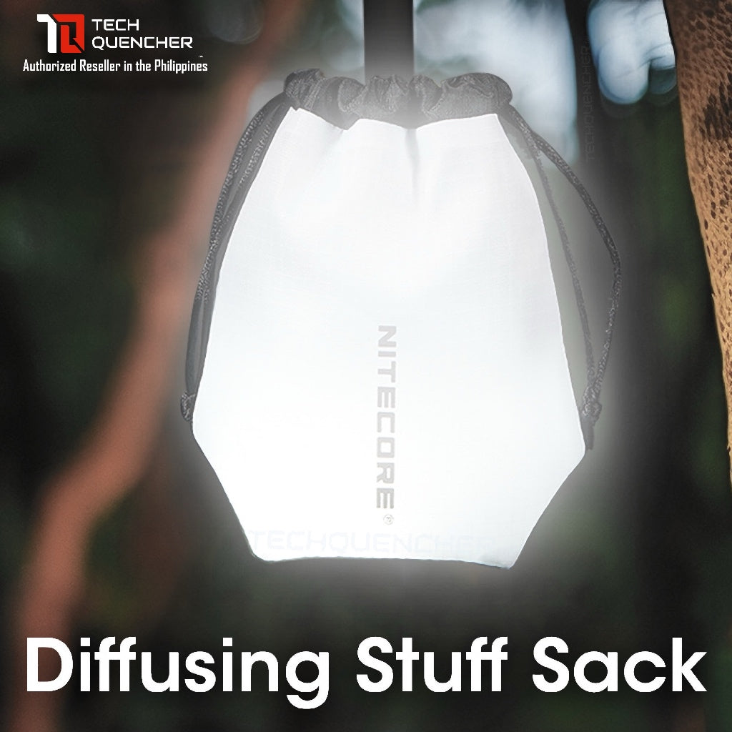 Nitecore Diffusing Stuff Sack - Headlamp Storage + Convert Headlamp into Lantern or Ambient Light