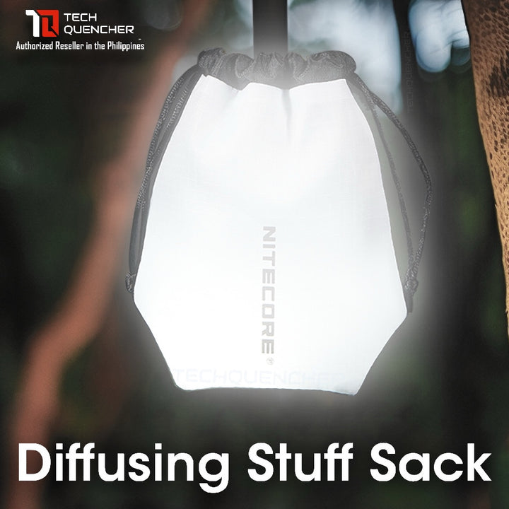 Nitecore Diffusing Stuff Sack - Headlamp Storage + Convert Headlamp into Lantern or Ambient Light