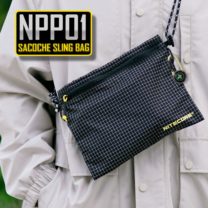Nitecore NPP01 Sacoche Sling Bag - 1 Liter - 50 grams - Lightweight - Water Resistant - Outdoor