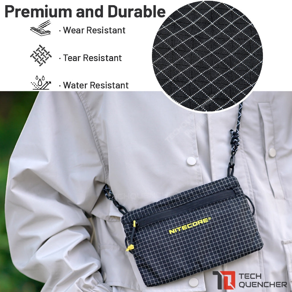 Nitecore NPP01 Mini Sacoche Sling Bag - 0.5 Liter - 41 g - Lightweight  - Water Resistant - Outdoor