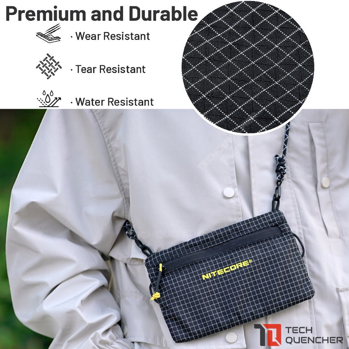 Nitecore NPP01 Mini Sacoche Sling Bag - 0.5 Liter - 41 g - Lightweight  - Water Resistant - Outdoor