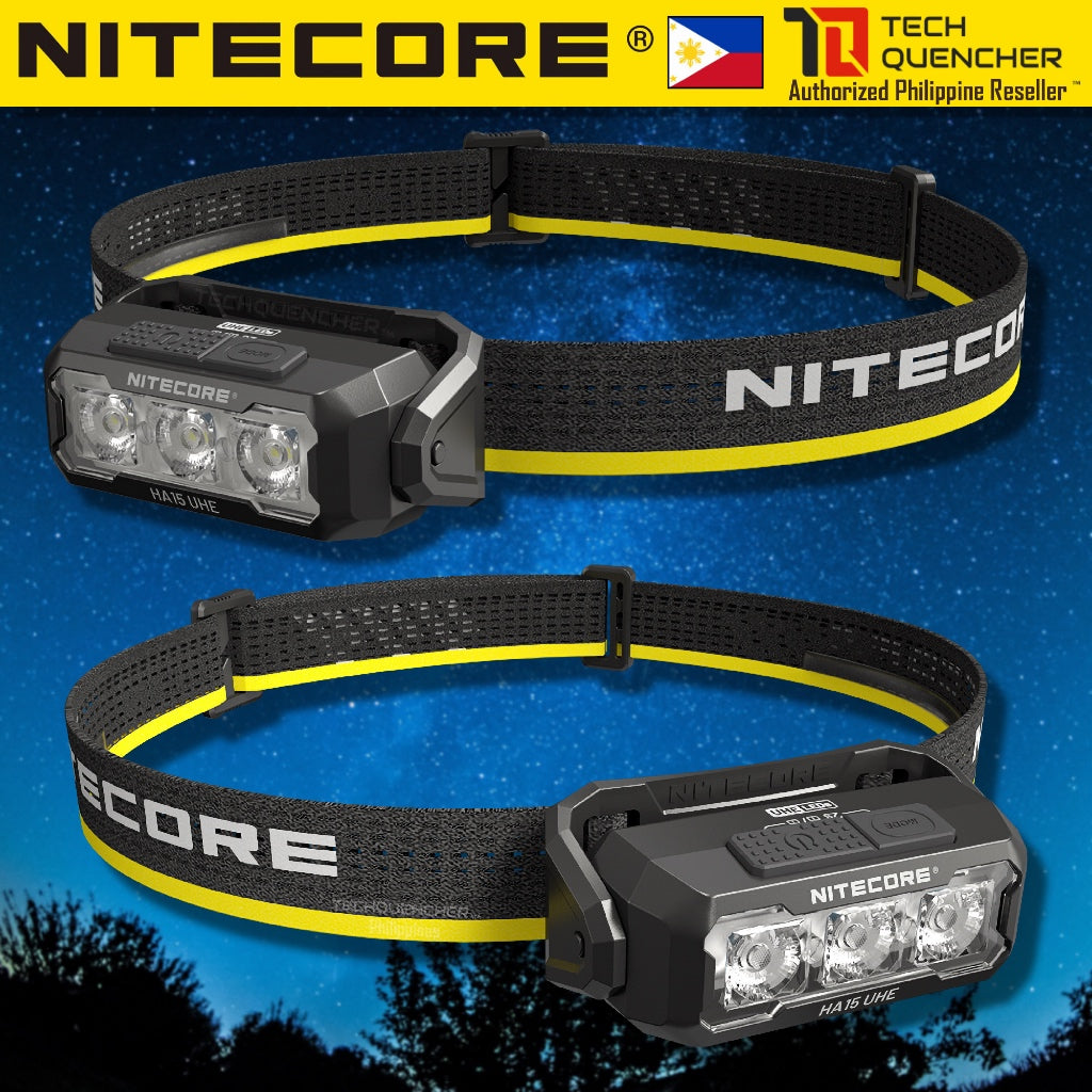 Nitecore HA15 UHE Headlamp - 400 Lumens - AA Battery - Dual Power Option - Ultra Lightweight - IP66