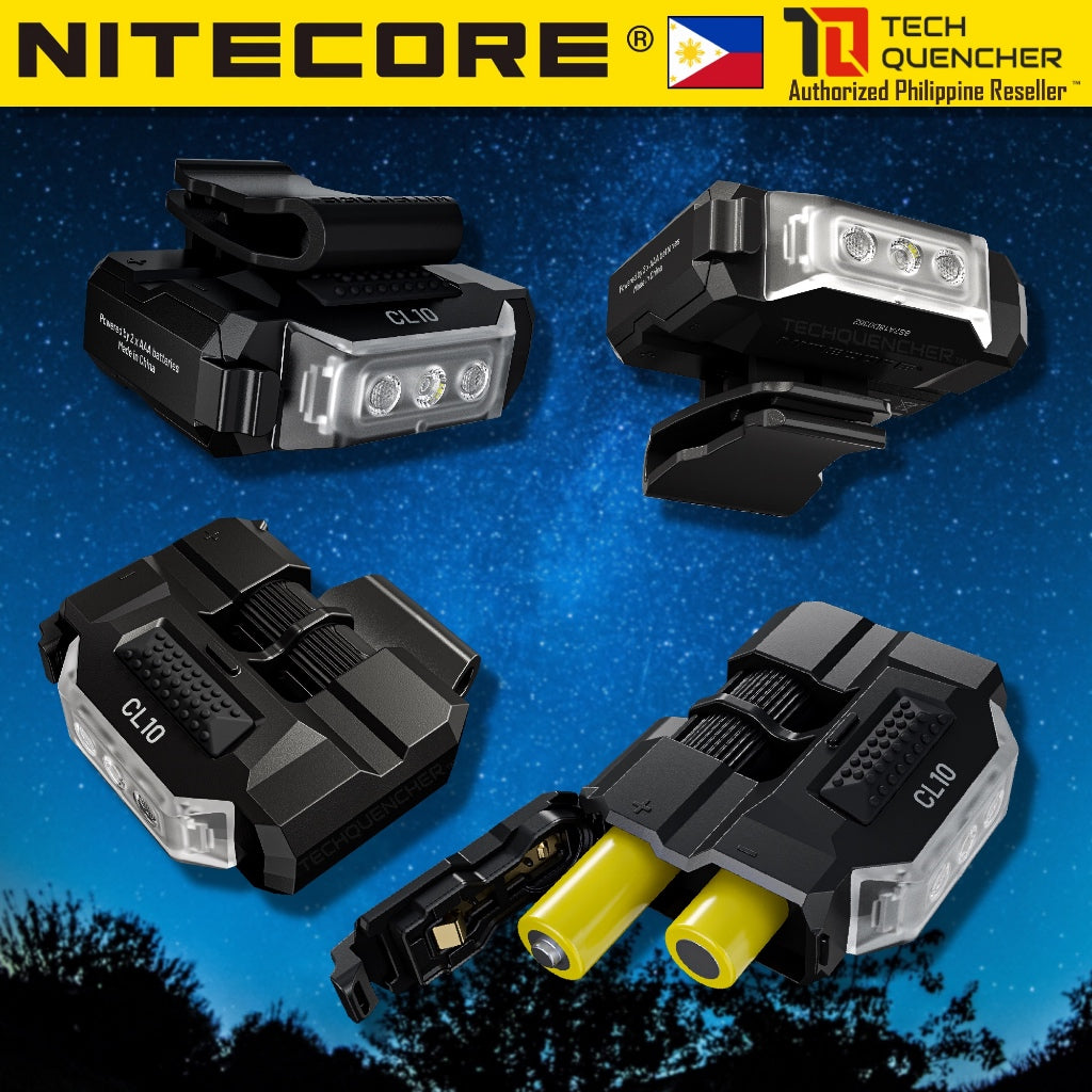 Nitecore CL10 Clip-on Flashlight - Multipurpose - Lightweight 28grams - AAA Battery -3 Light Sources