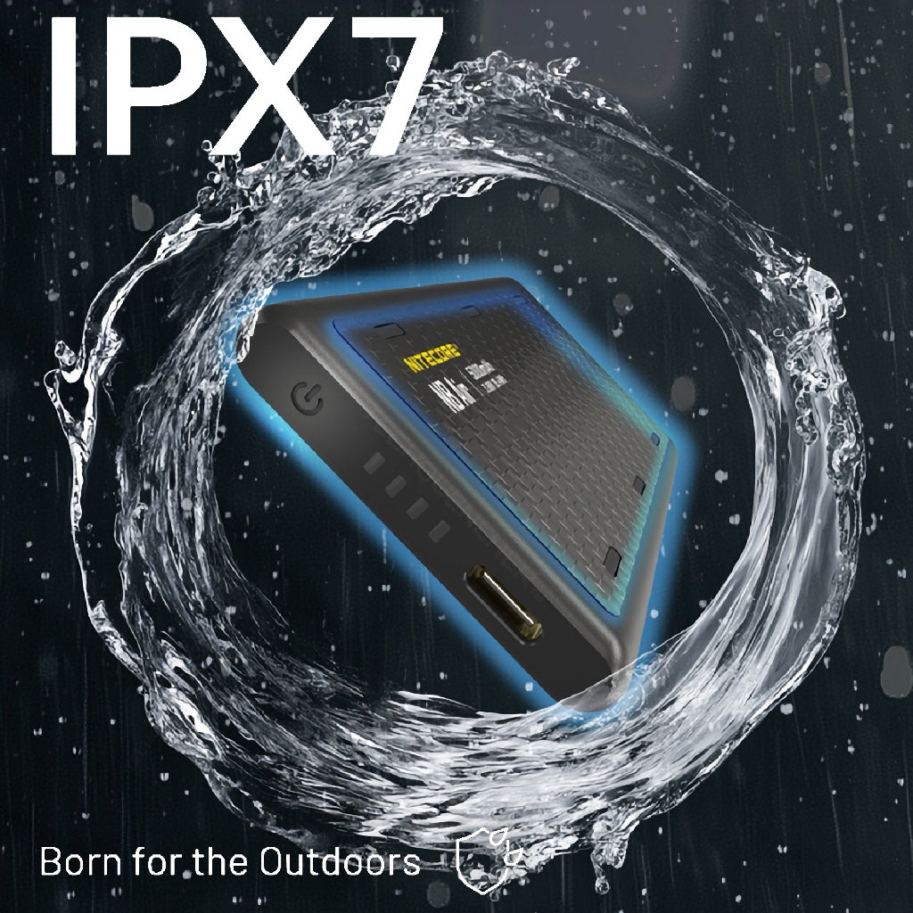 Nitecore NB Air Powerbank - Ultra Lightweight - 89g - 5000mAh - IPX7 - Carbon Fiber - PD + QC 3.0