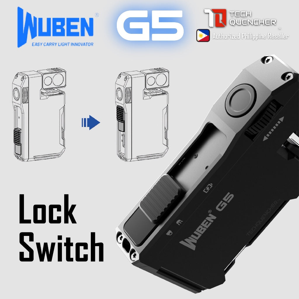 Wuben G5 Flashlight - Keychain Light - 400 Lumens - RGB - 52.3grams - USB-C Rechargeable - IP68