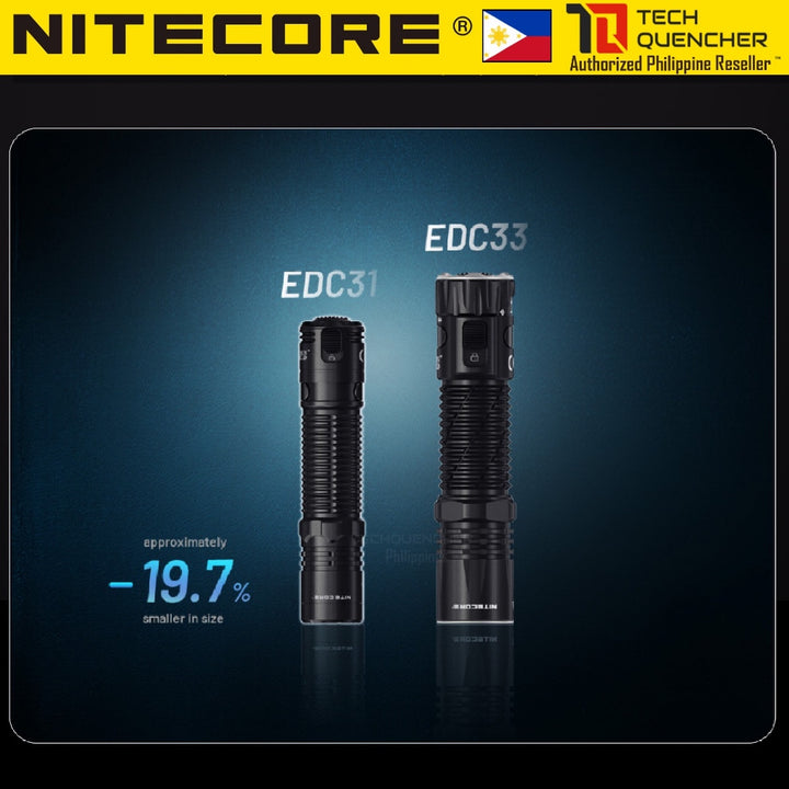 Nitecore EDC31 Flashlight - Lumin Shield - 3500 Lumens - USB-C Rechargeable - Rapid Lock -380m- IP68
