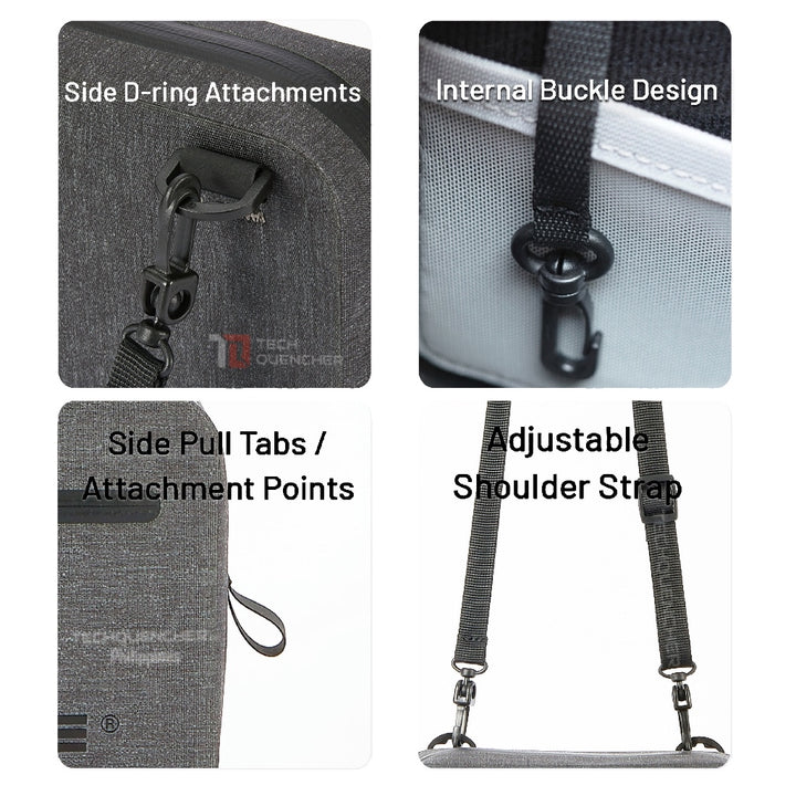 Nitecore NPP02 Waterproof Crossbody Bag - 1.4L - 900D Coated Cationic Fabric - YKK Waterproof Zipper