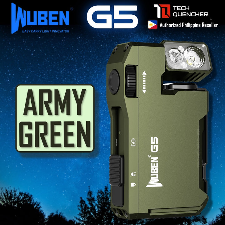 Wuben G5 Flashlight - Keychain Light - 400 Lumens - RGB - 52.3grams - USB-C Rechargeable - IP68