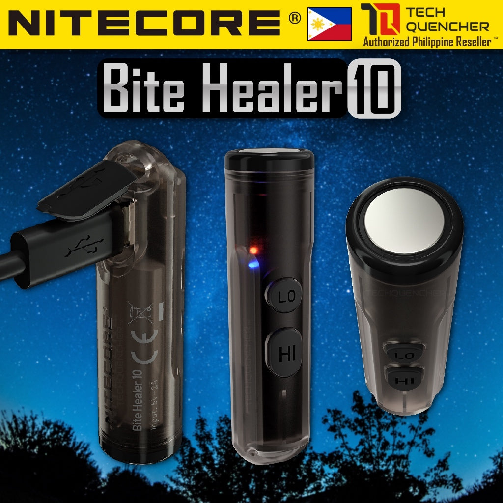 Nitecore Bite Healer 10 - Mosquito and Bug Bite Itching Relief - USB-C Rechargeable - Keychain -IP54