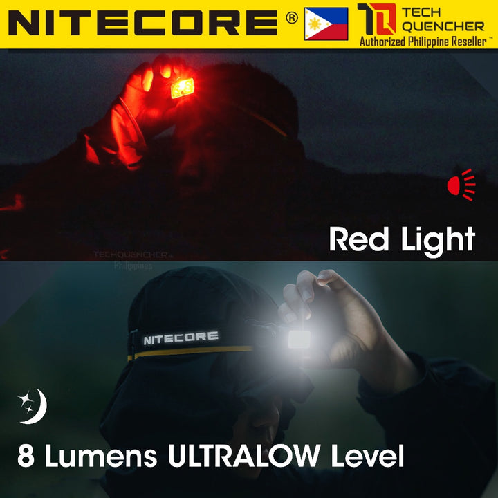 Nitecore NU50 Headlamp 1400 Lumens -146g -Dual Output - USB-C Rechargeable 5000mah Battery - IP68