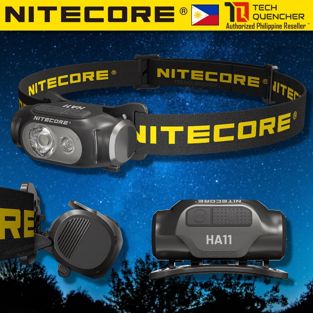 Nitecore HA11 V2 Headlamp 240 Lumens - 1x AA Battery - Floodlight & Redlight - IP66 - Lightweight