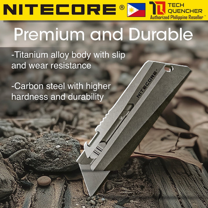 Nitecore NTK09 Titanium Utility Tool - Lightweight 49grams - Premium EDC Keychain - Replaceable Tip