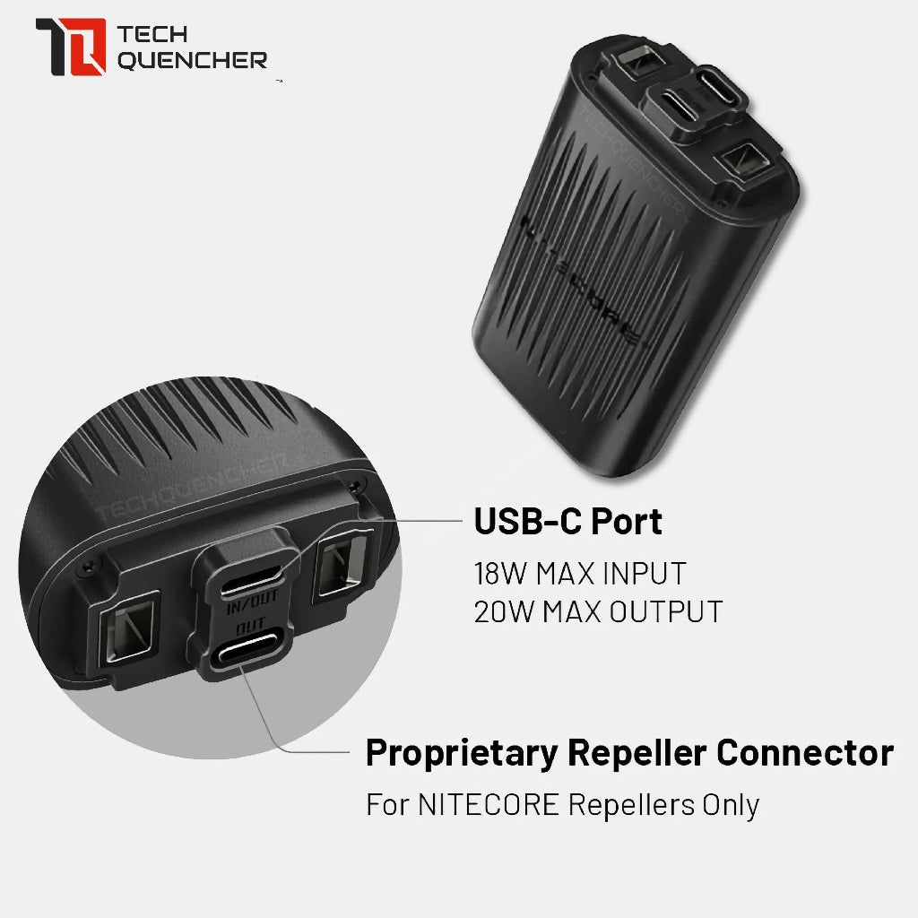 Nitecore EMR23 Electronic Mosquito Repeller + 8000mAh Powerbank - USB-C Fast Charging - OLED - IPX5