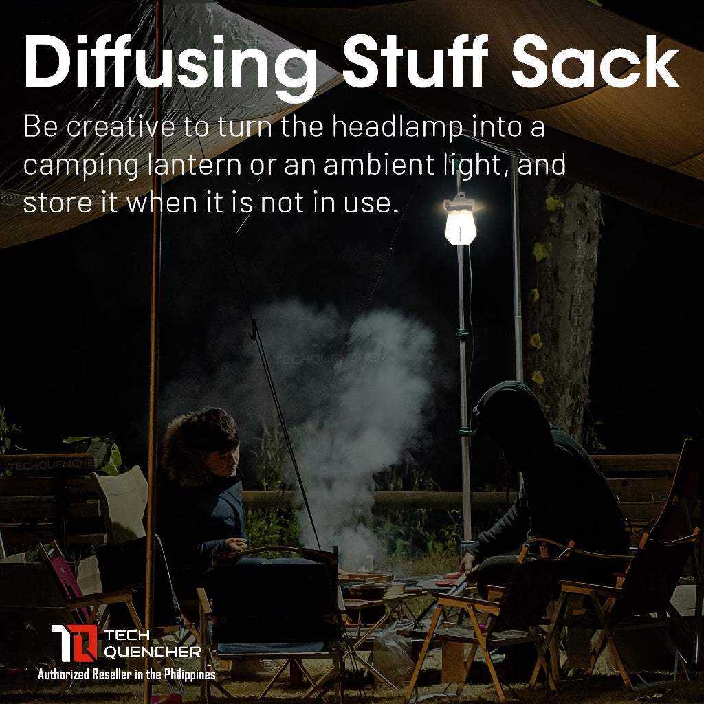 Nitecore Diffusing Stuff Sack - Headlamp Storage + Convert Headlamp into Lantern or Ambient Light