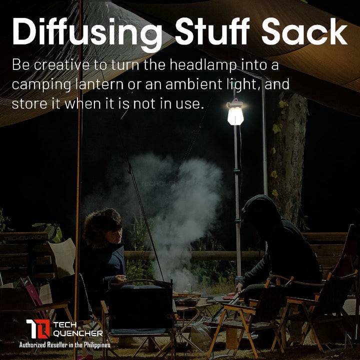 Nitecore Diffusing Stuff Sack - Headlamp Storage + Convert Headlamp into Lantern or Ambient Light