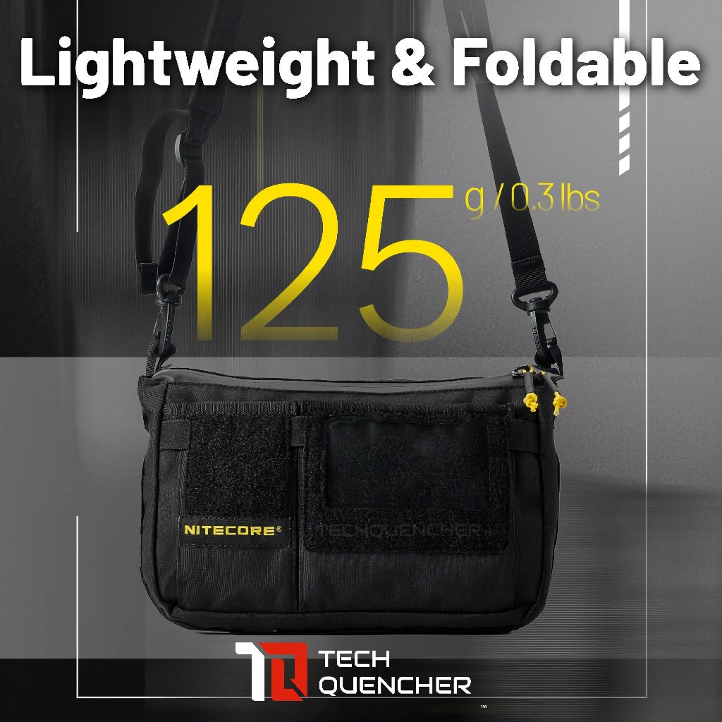 Nitecore SLB08 Sling Bag - Crossbody Bag - 2L - Molle System - YKK Zippers - 500D - Modular - EDC