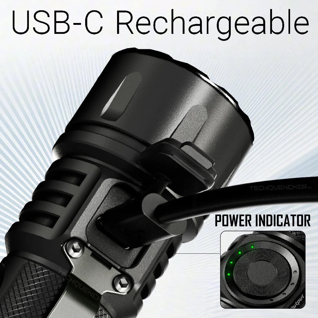 Nitecore EX7 Flashlight - 6000 Lumens - Lumin Shield- Variable Beam - Removable Battery -Strobe-IP68