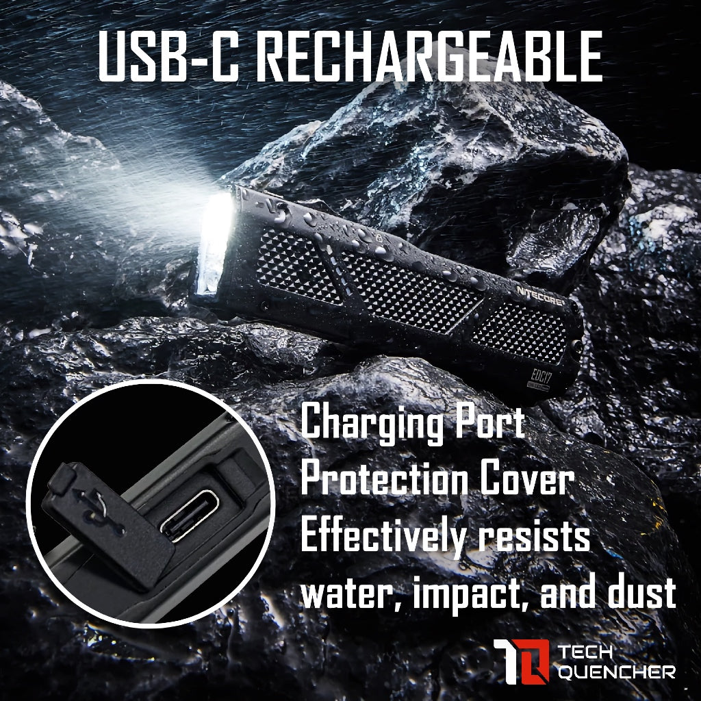 Nitecore EDC17 Flashlight - 1500 Lumens- 1350mW UV - 5mW Green Laser - Ultra Slim EDC - USB-C - IPX7