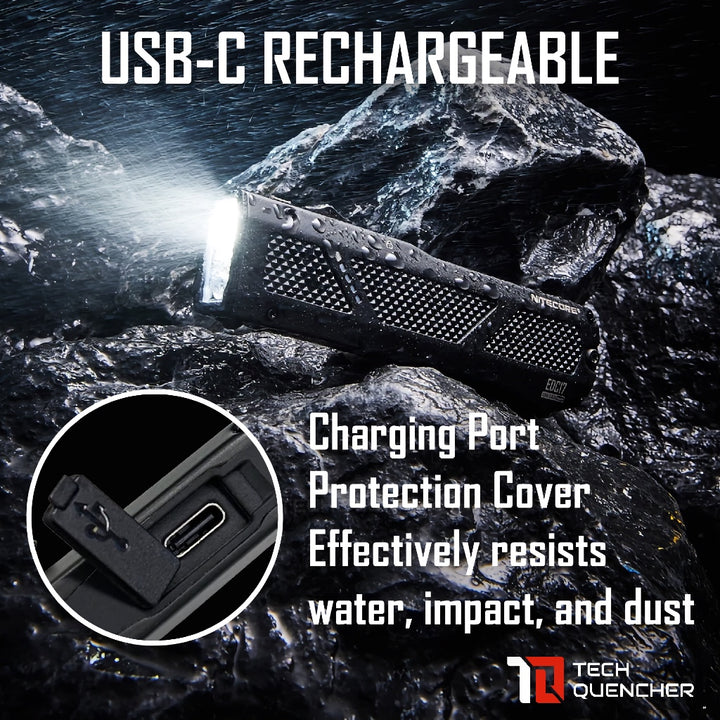 Nitecore EDC17 Flashlight - 1500 Lumens- 1350mW UV - 5mW Green Laser - Ultra Slim EDC - USB-C - IPX7