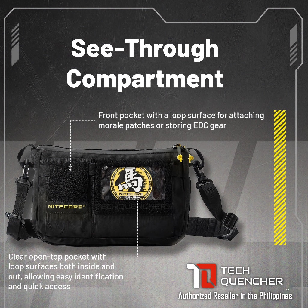 Nitecore SLB08 Sling Bag - Crossbody Bag - 2L - Molle System - YKK Zippers - 500D - Modular - EDC