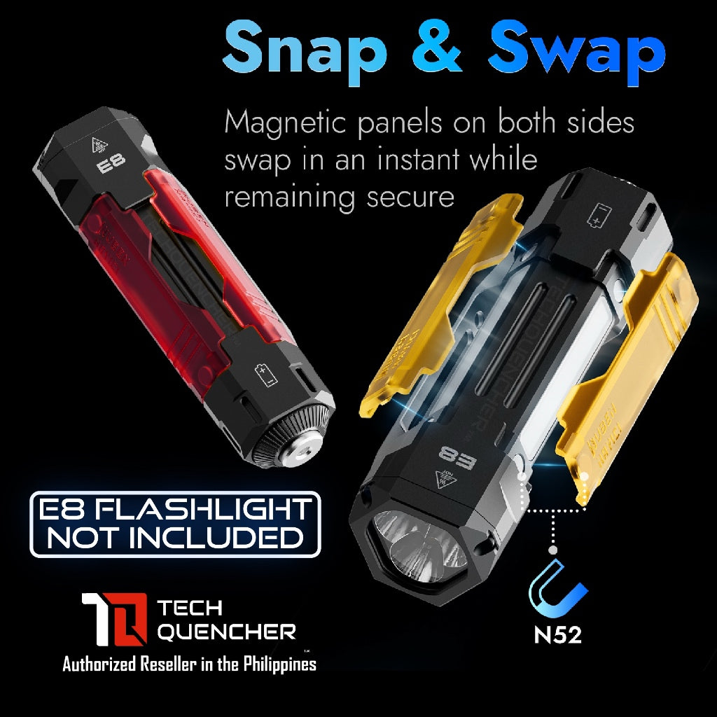 Wuben Swappable Shells for Wuben E8 Flashlight - Original - Magnetic - PEI - ULTEM Shells