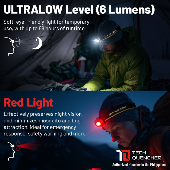 Nitecore HA25 UHE Headlamp - 800 Lumens - MCT - Dual Battery - AAA or Li-ion - Aluminum Heat Sink