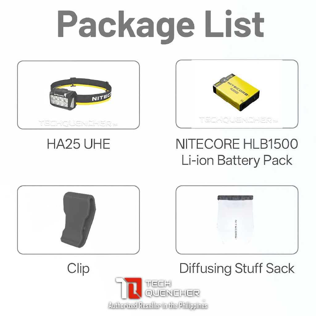 Nitecore HA25 UHE Headlamp - 800 Lumens - MCT - Dual Battery - AAA or Li-ion - Aluminum Heat Sink