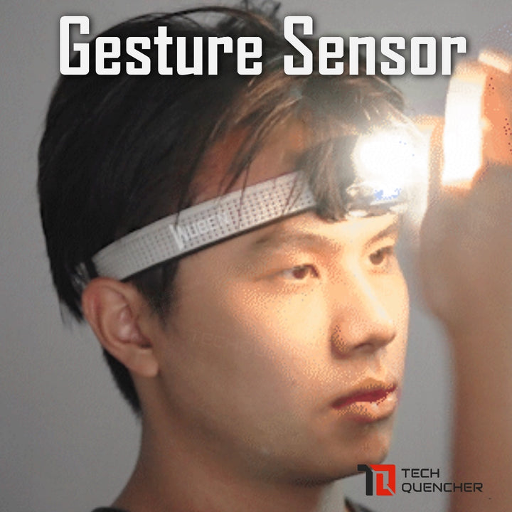 Wuben H4 Headlamp - 800 Lumens - Gesture Sensor - Dual Battery Option - USB-C - 1700mAh Battery