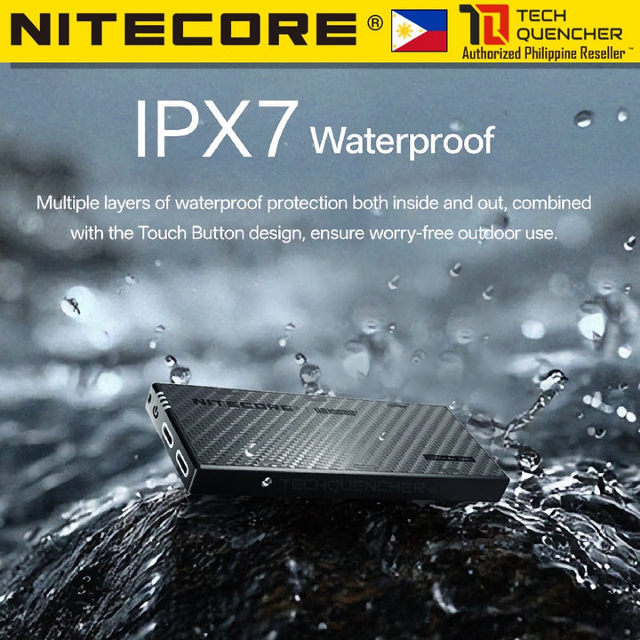 Nitecore NB10000 Gen4 Powerbank - 10000mAh - Dynamic RGB Lights - Carbon Fiber - IPX7 - PD QC3.0 SCP