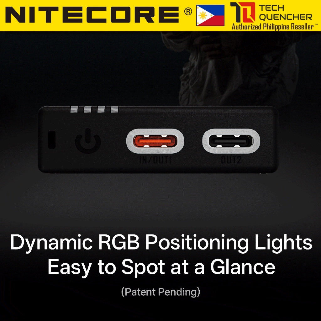 Nitecore NB10000 Gen4 Powerbank - 10000mAh - Dynamic RGB Lights - Carbon Fiber - IPX7 - PD QC3.0 SCP