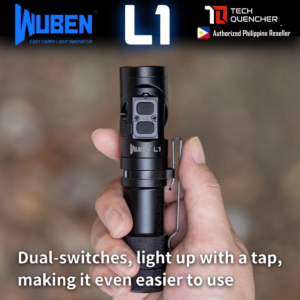 Wuben L1 Flashlight - 2000 Lumens - 180° Rotating Head - Power Bank Mode - Magnetic Tail Cap - IP68