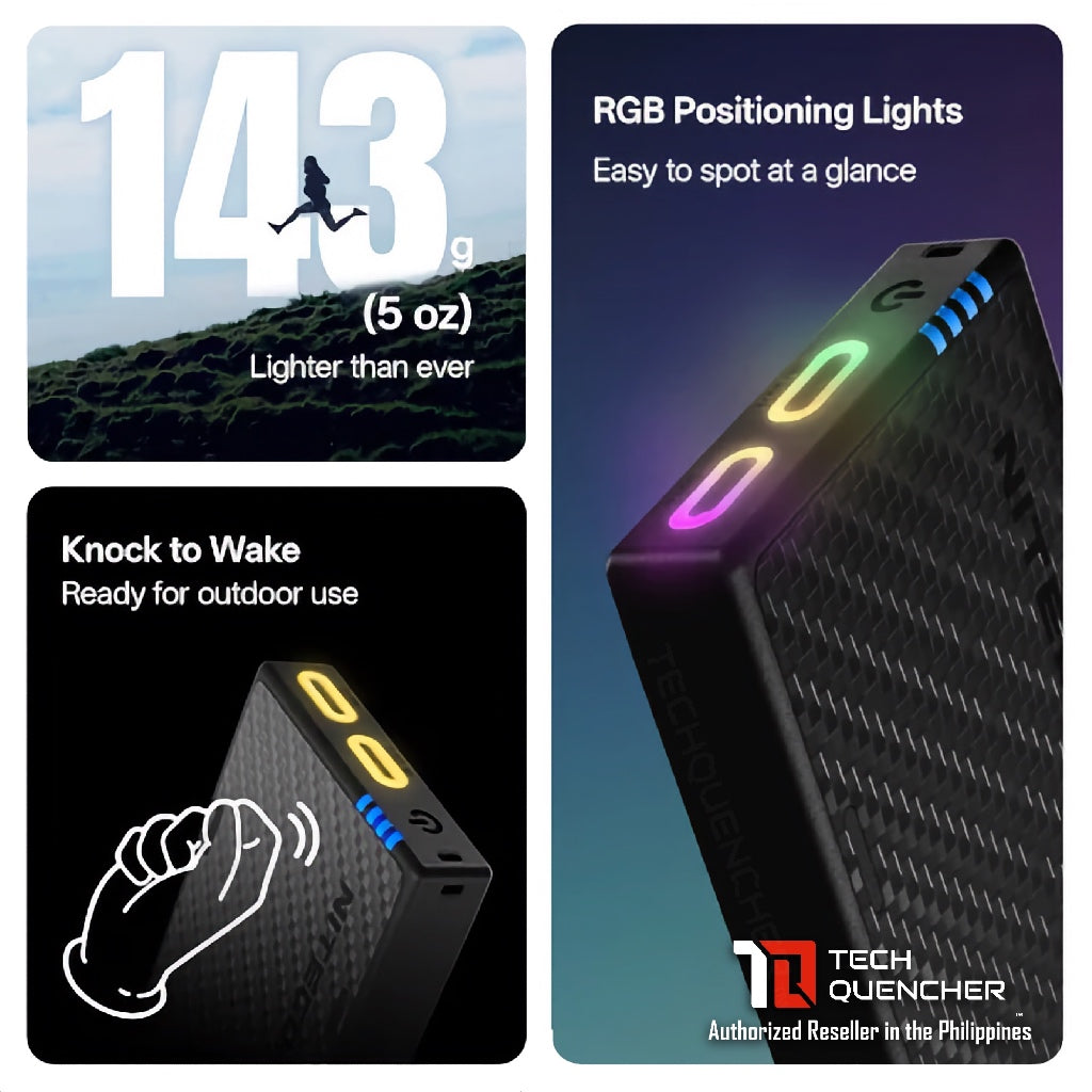 Nitecore NB10000 Gen4 Powerbank - 10000mAh - Dynamic RGB Lights - Carbon Fiber - IPX7 - PD QC3.0 SCP