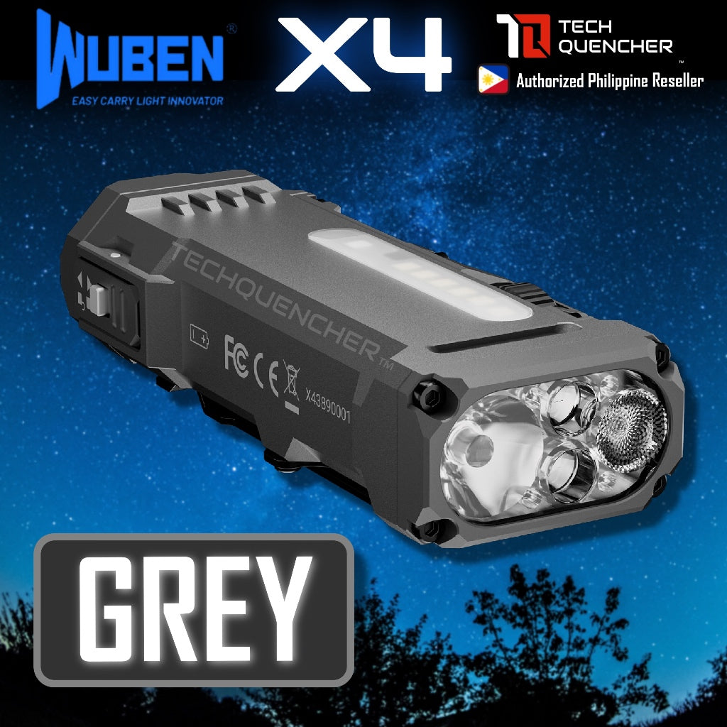 Wuben X4 Flashlight - 1500 Lumens - Side Light - 18650 Removable Battery - USB-C Rechargeable - IP68