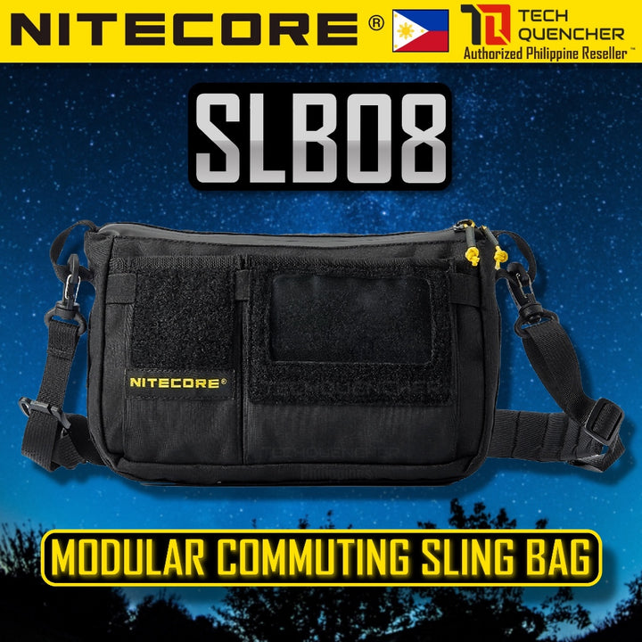 Nitecore SLB08 Sling Bag - Crossbody Bag - 2L - Molle System - YKK Zippers - 500D - Modular - EDC