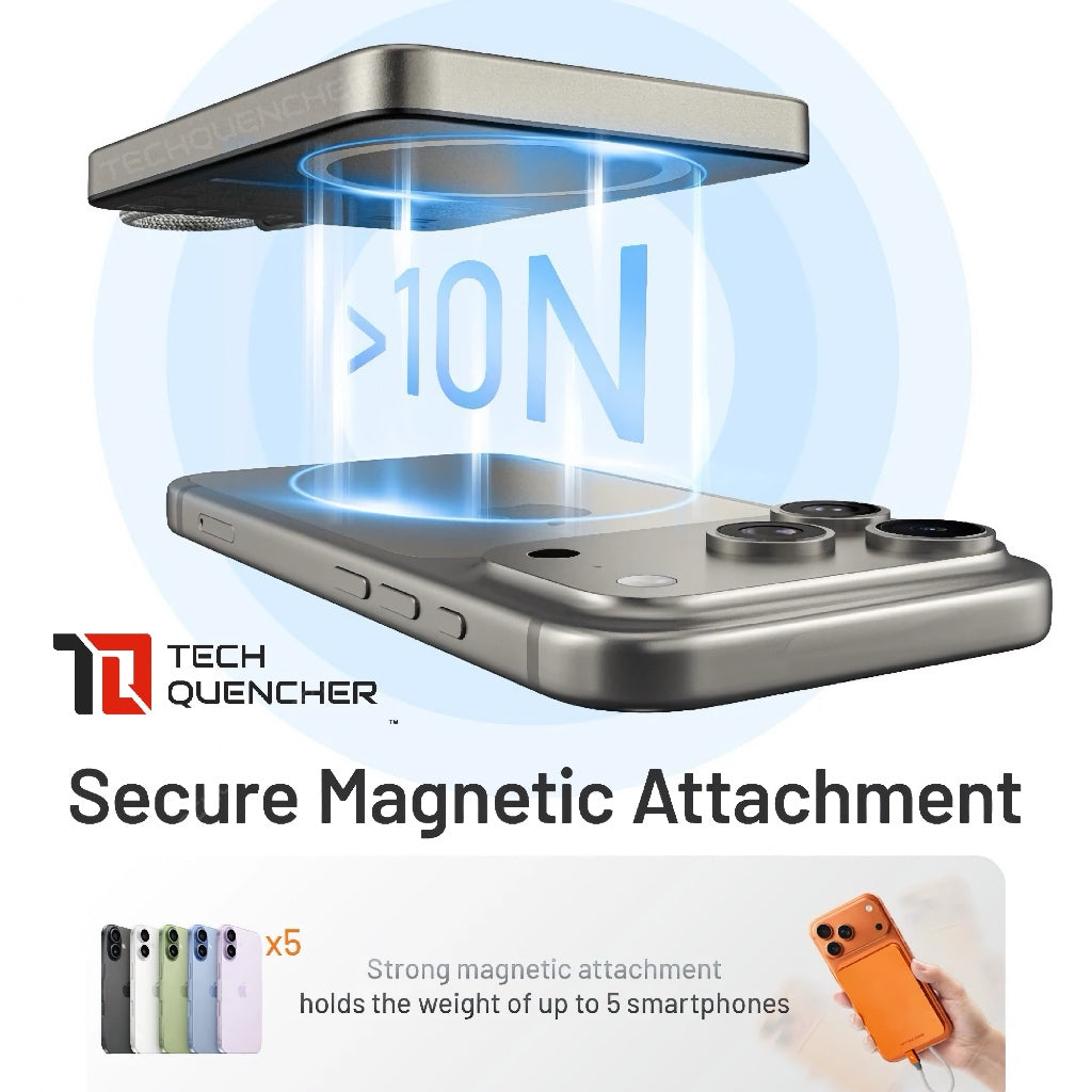 Nitecore Pocket 5 - 5000mAh Powerbank + Built-In USB-C Cable - Magnetic Attachement - 22.5w MAX - IP