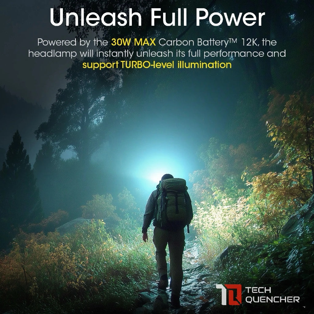 Nitecore Carbon Battery 12K Kit - Extended Headlamp Runtime Kit - 12000mAh - Powerbank - USB-C -IP68