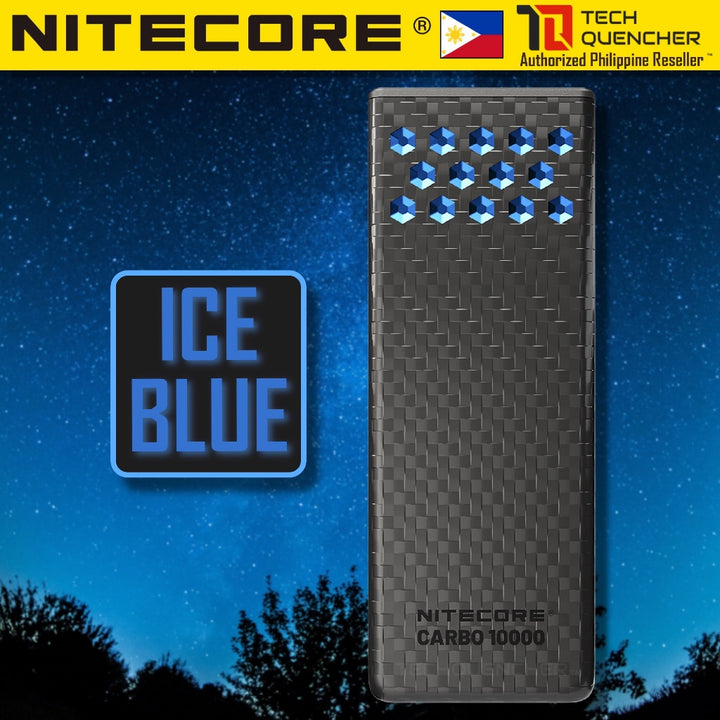 Nitecore Carbo 10000 GEN2- Carbon Fiber Powerbank - 10000mAh - 30W Output- IPX8 - Magnesium Heatsink