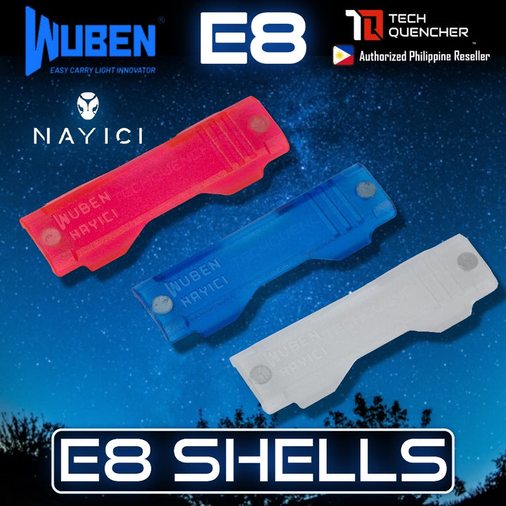 Wuben Swappable Shells for Wuben E8 Flashlight - Original - Magnetic - PEI - ULTEM Shells