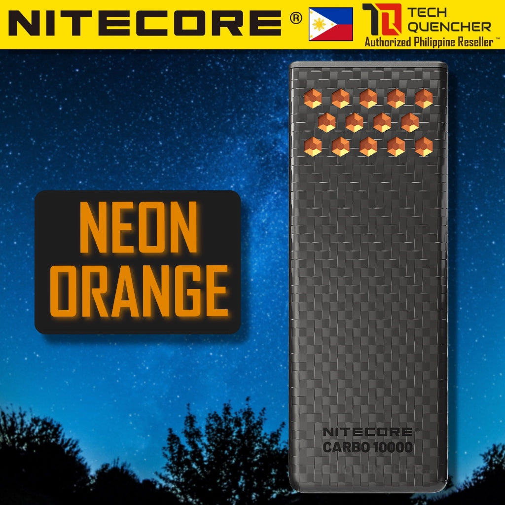 Nitecore Carbo 10000 GEN2- Carbon Fiber Powerbank - 10000mAh - 30W Output- IPX8 - Magnesium Heatsink