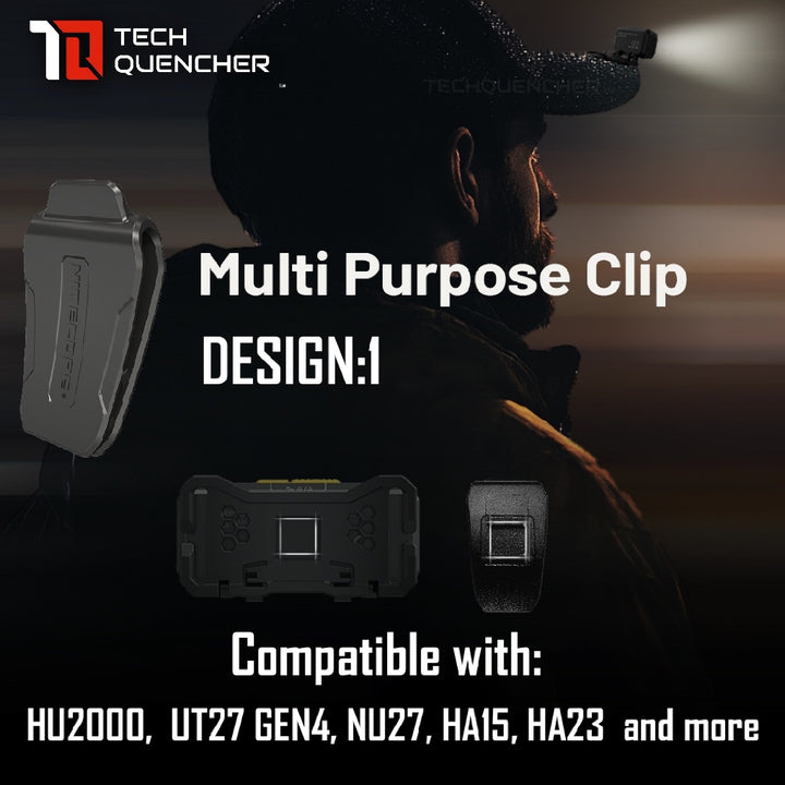 Nitecore Multipurpose Clip - Adjustable - Compatible with Selected Nitecore Products and Headlamps