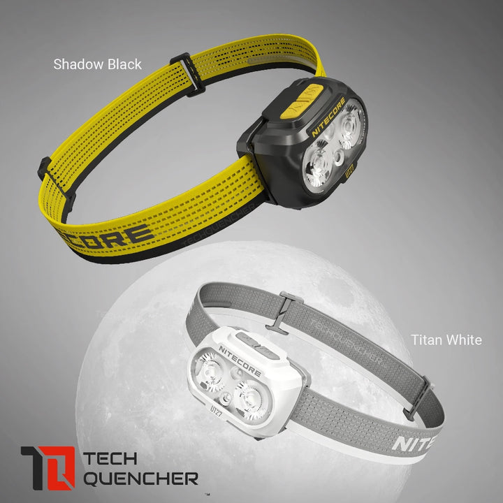 Nitecore UT27 GEN4 Headlamp 800 Lumens - Multi Color Temperature - High CRI - Dual Battery Option