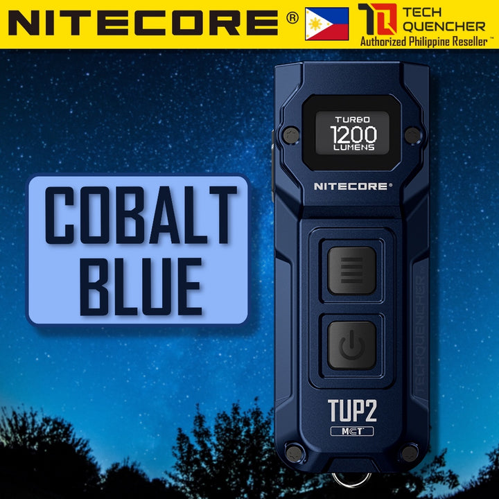 Nitecore TUP2 Keychain Flashlight - 1200 Lumens - OLED Display - USB-C Charging - 58g - MCT UHE LEDS