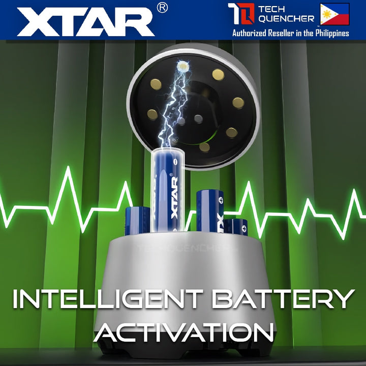 XTAR L8 Box - Battery Charger Case for AA - AAA - Ni-MH - Li-ion - 8 Slots - Fast Charging - USB-C