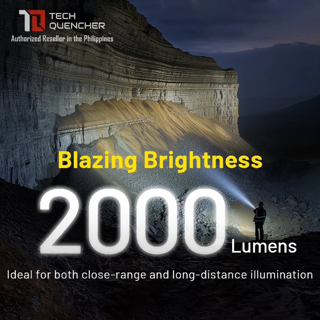 Nitecore P40 LEP Flashlight - 2900 Meters - 2000 Lumens - Adaptive Cruise Mode- 5500mAh- USB-C -IP68