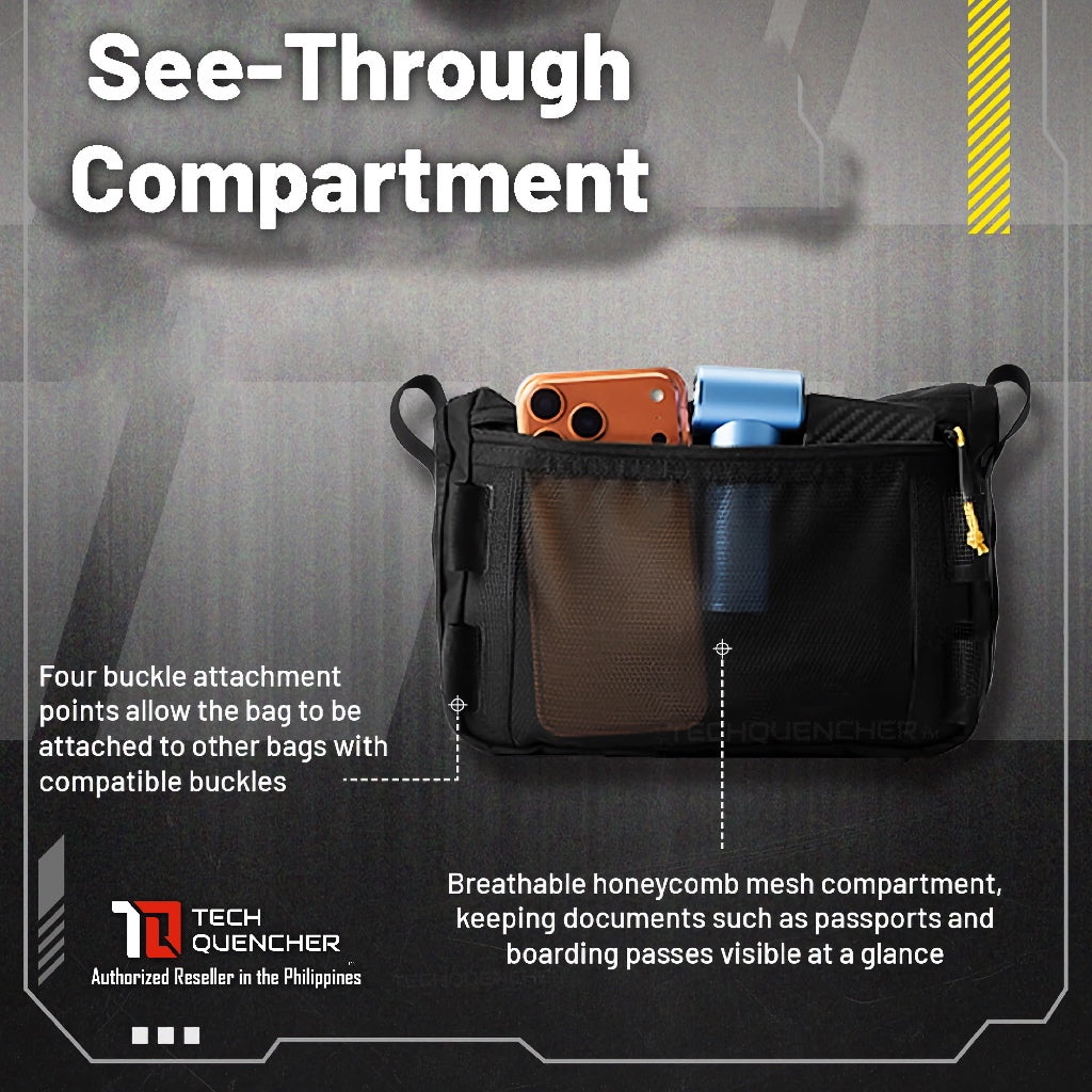 Nitecore SLB08 Sling Bag - Crossbody Bag - 2L - Molle System - YKK Zippers - 500D - Modular - EDC