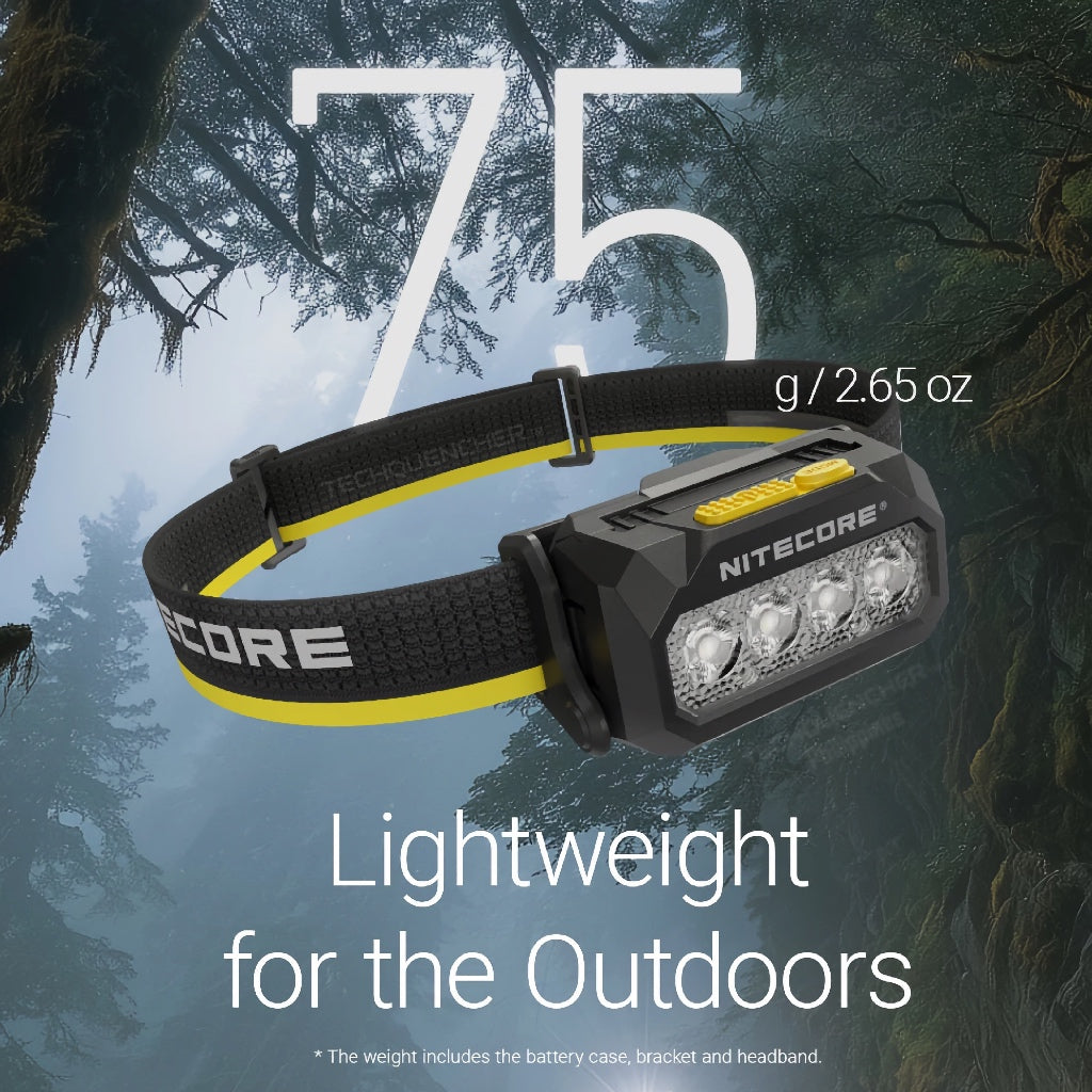 Nitecore HA27 UHE Headlamp - 800 Lumens - MCT- Modular Battery - AAA or Li-Ion - Magnesium Heat Sink