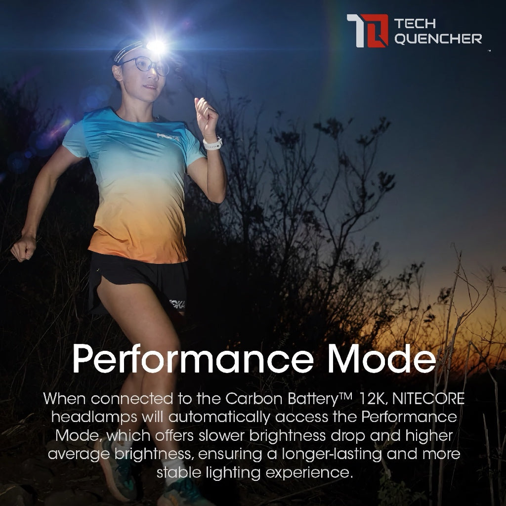 Nitecore Carbon Battery 12K Kit - Extended Headlamp Runtime Kit - 12000mAh - Powerbank - USB-C -IP68