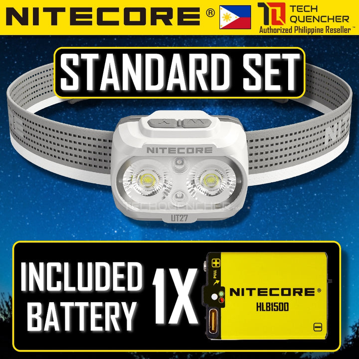 Nitecore UT27 GEN4 Headlamp 800 Lumens - Multi Color Temperature - High CRI - Dual Battery Option